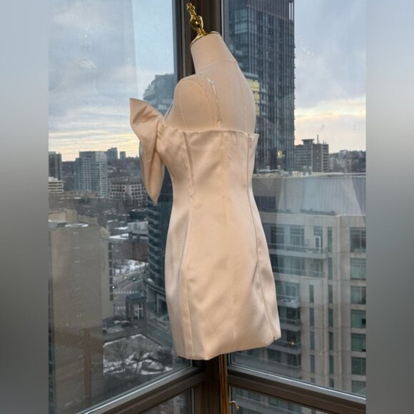 🆕 BRONX & BANCO 🧿 NWOT Evie White Strapless Bow Mini Dress, Sz M US 6 - Picture 8 of 15